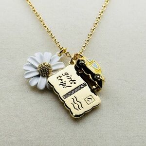 KATE SPADE Off We Go Travel Girls Trip Charm Pendant Necklace NWT